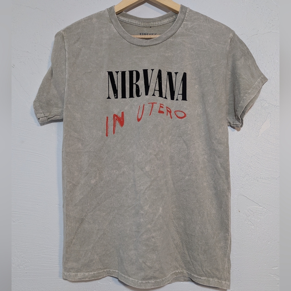 NIRVANA In Utero Short Sleeve Band Tee 90s Grunge Punk Alt Rock Indie Sleeze Med
